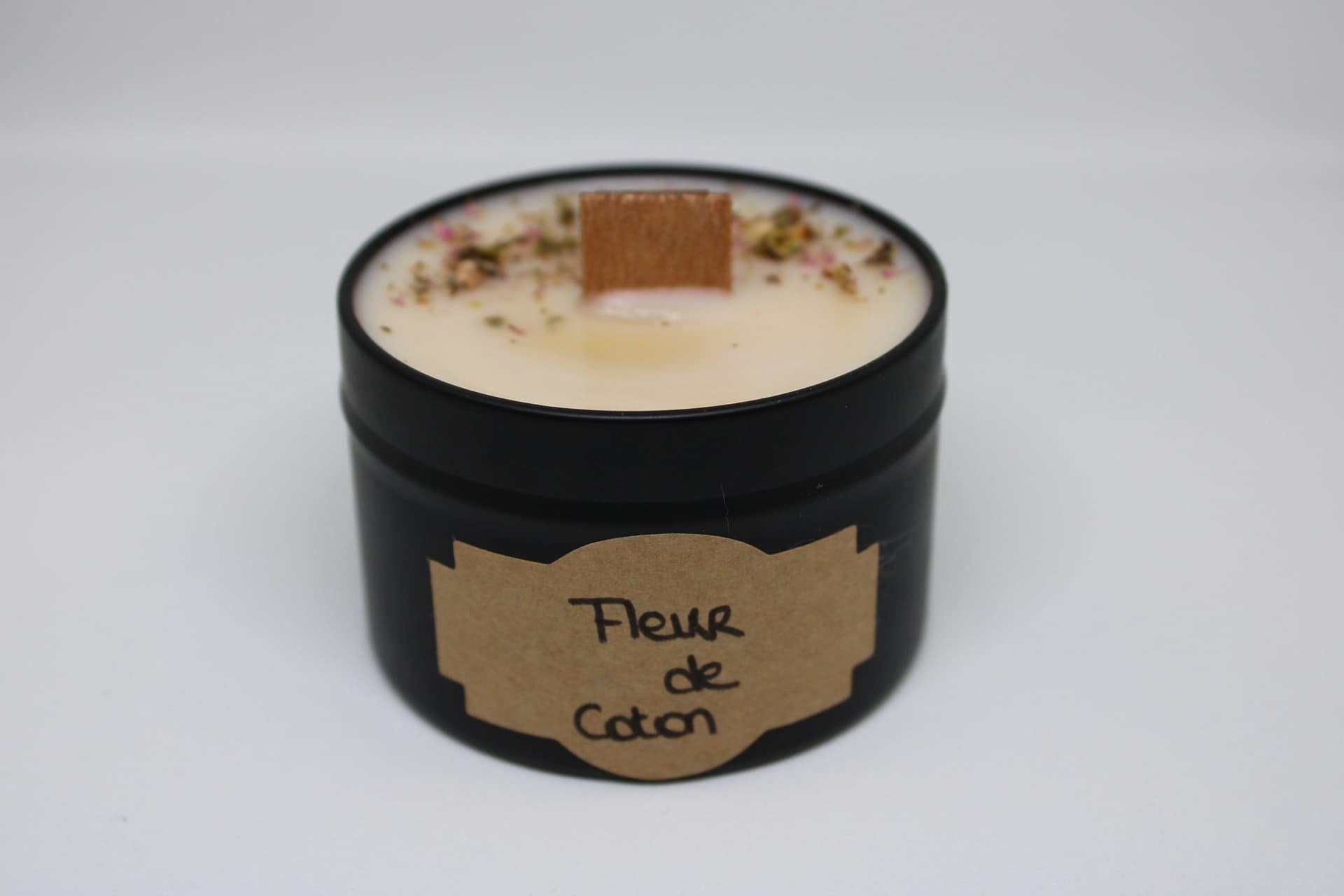 Bougie Parfumée Fleur De Coton – Cire Végétale, Ingrédients Naturels, Fabriquée En France